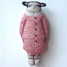 Miriam- A Hand Embroidered Textile Art Doll, Eco-friendly, Handmade 14cms
