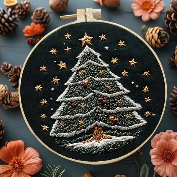 Handmade DIY embroidery kit 1pc hand DIY embroidery kit, 20x20cm