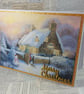 Cosy Cottage glittered Christmas card - Image 3