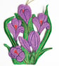 Crocus Embroidered Hanging Decoration 