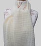  Classic Cream Shade Tassel Scarf -  Elegant Crocheted Scarf - Indoor Scarf - Image 1