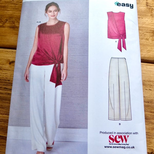 Brand New New Look Easy Paper Pattern K6662 Top and Trousers 10 - 22