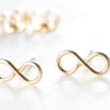 Handmade 14K Gold Filled Small Infinity Stud Earrings 