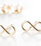 Handmade 14K Gold Filled Small Infinity Stud Earrings 
