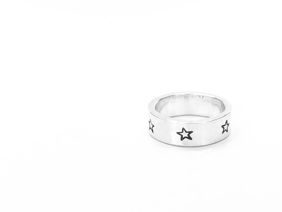 STAR - Sterling Silver star rings - handmade wedding rings - valentine gift