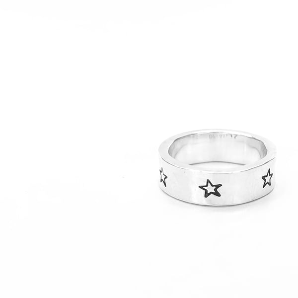 STAR - Sterling Silver star rings - handmade wedding rings - valentine gift