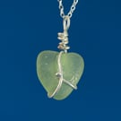 Heart Shaped Sea Glass Pendant