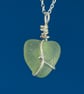Heart Shaped Sea Glass Pendant