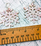 Statement Snowflake Opal marbled dangle earrings - Image 3