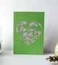 Mini Floral Vine Hearts Card - Image 3