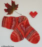 Wool hand knitted socks, Unisex socks, Multi-coloured knit socks - Image 1