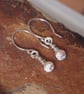 Silver Earrings, silver pebble earrings - Image 4