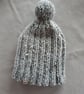 Small Tea Cosy for 2 Cup Tea Pot, Grey Tweed, Hand Knitted - Image 5