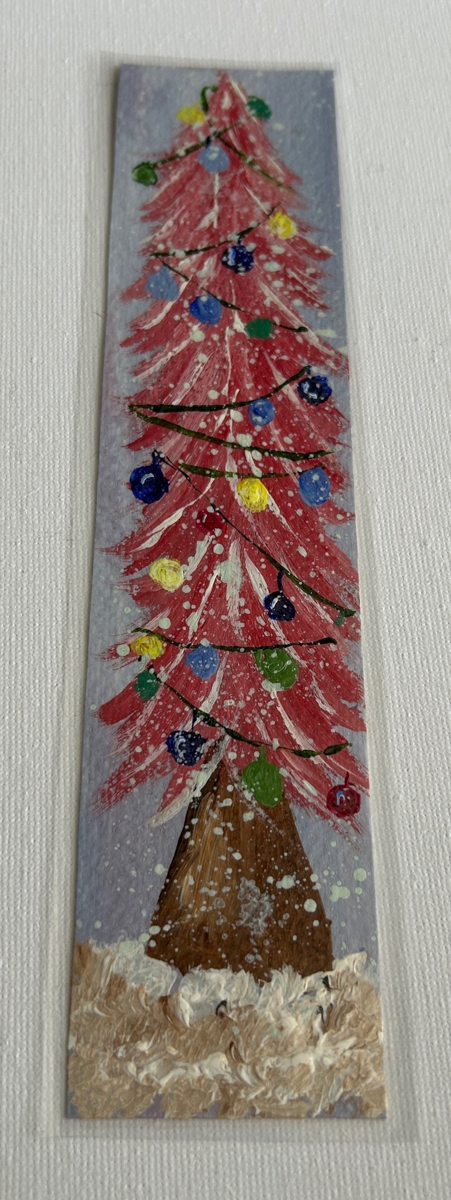 Handmade bookmark ,Christmas design double sided. 