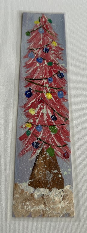 Handmade bookmark ,Christmas design double sided. 