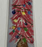 Handmade bookmark ,Christmas design double sided. 