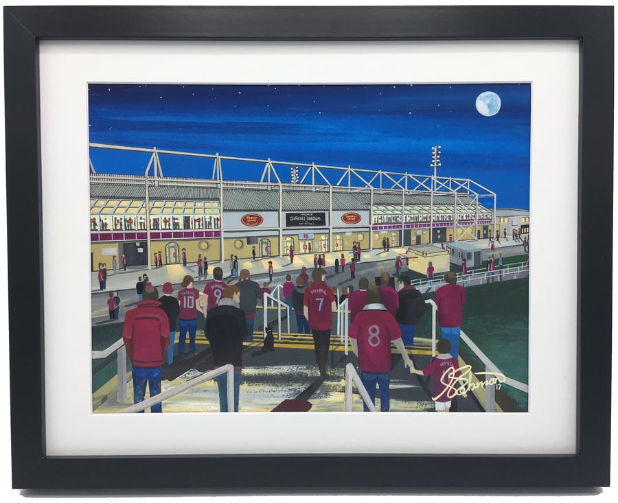 Northampton Town F.C, Sixfields Stadium, High Quality Framed Football Art Print.