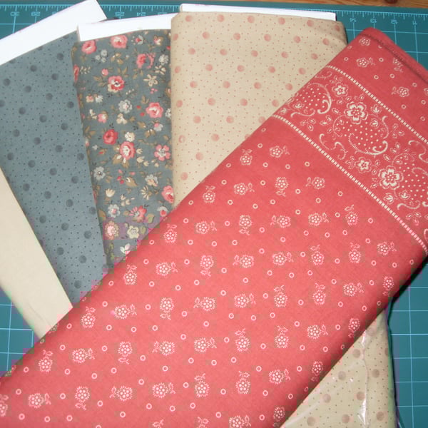 FQ Petite Odile (Beige-red) by French General for Moda 