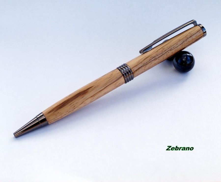 Streamline twist Pen dressed in Zebrano