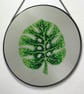 Rhinestone Monstera Mirror Handmade Crystal Leaf Wall Art 30cm  - Image 1