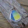 Silver Thames pottery boho pendant