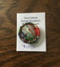 Liberty Print Dorset Singleton Button Brooch, ‘Thorpe’, Red - Image 1