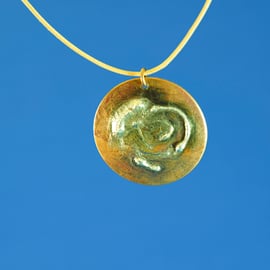 Jellyfish Circular Copper Pendant