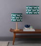 Perfectly Imperfect - Handmade Teal Blue Fox Print Lampshade 40cm - British Made
