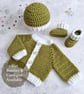 Baby's First Christmas Cardigan - Crochet in Red or Green - Image 5