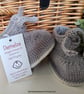 Baby Boy's Tie 95% Merino Wool Booties 0-3 months size  - Image 4