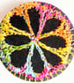 Buttons 1 inch button Hand Dyed Silks and Cottons Free Machine Embroidery Button