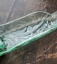 Handmade Fused Glass Recycled Wine Bottle Spiral Pattern Dish - Slumped Bottle - Image 5