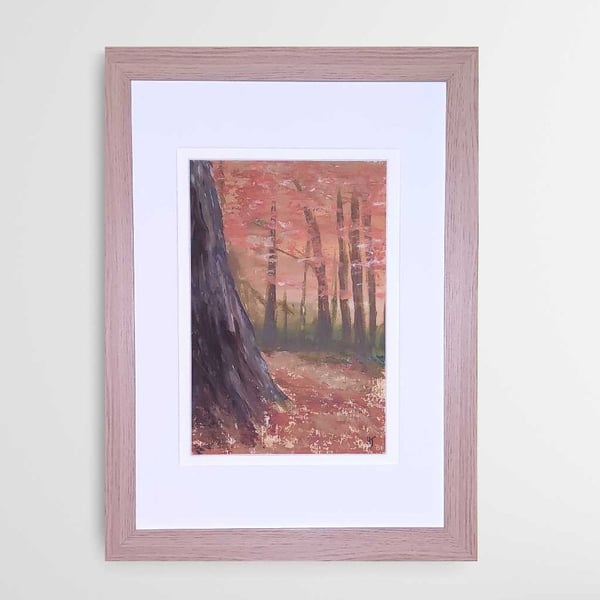 Autumn Colours, Bright and cheerful tree painting, woodland landscapes