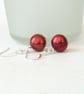 Red pearl earrings - Image 2