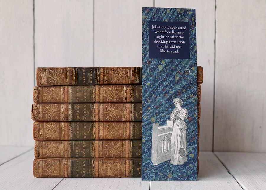 Romeo & Juliet humorous bookmark for an avid reader