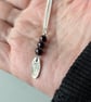 Energy boosting red garnet and silver necklace - Image 2