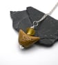 brown bird ceramic pendant necklace