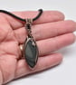Wrapped and Woven Banded Agate Unisex Pendant - Image 3