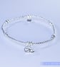 Sterling SIlver Multi Heart charm bracelet romantic love gift - Image 3