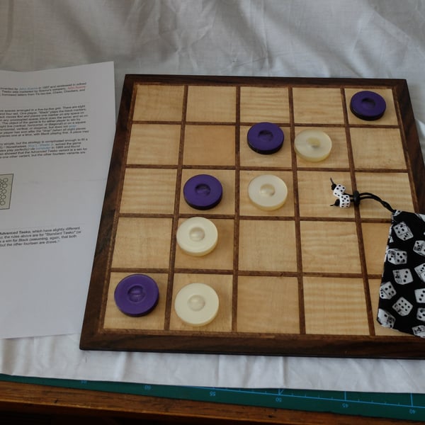 Teeko Strategic board game, hand made