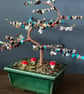 Ornate wire and gem bonsai tree 
