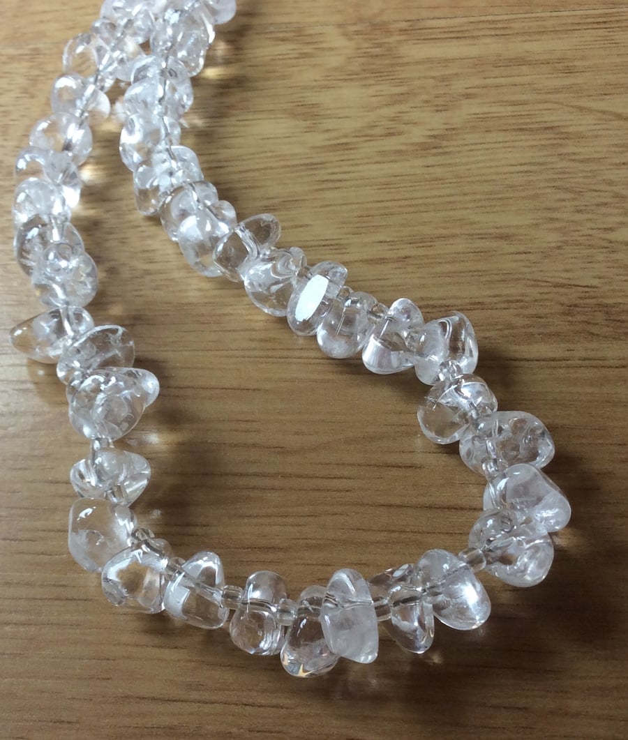 Clear Glass Bead Necklace