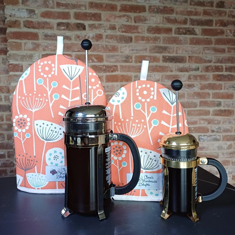 Cafetiere Cosy in Bergen Burnt Orange coloured Fabric