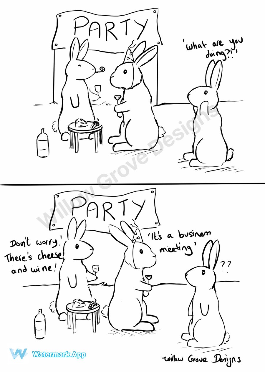 It’s not party funny rabbit print 