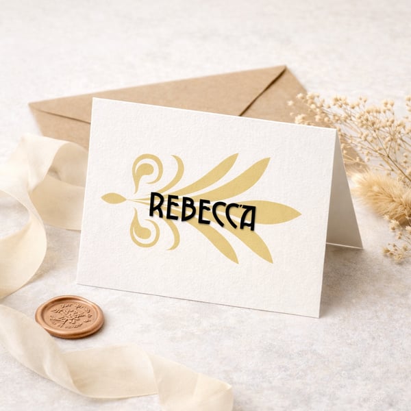 Personalised Wedding Name Cards, Art Deco Place Cards