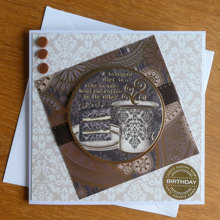 Coffee and Cake Birthday Card