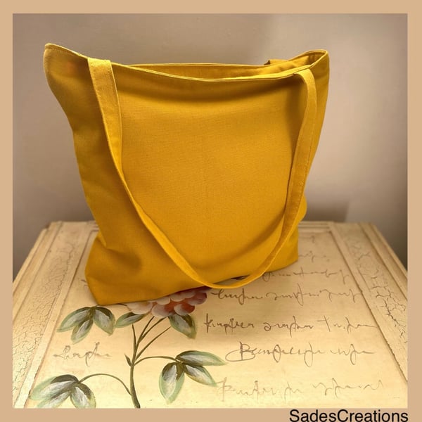 Canvas Tote Bag With Zip And Inside Pocket