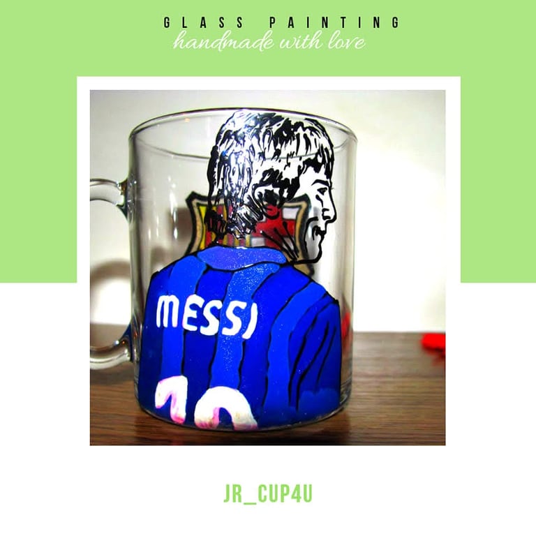 Custom Hand Painted Glass Mug