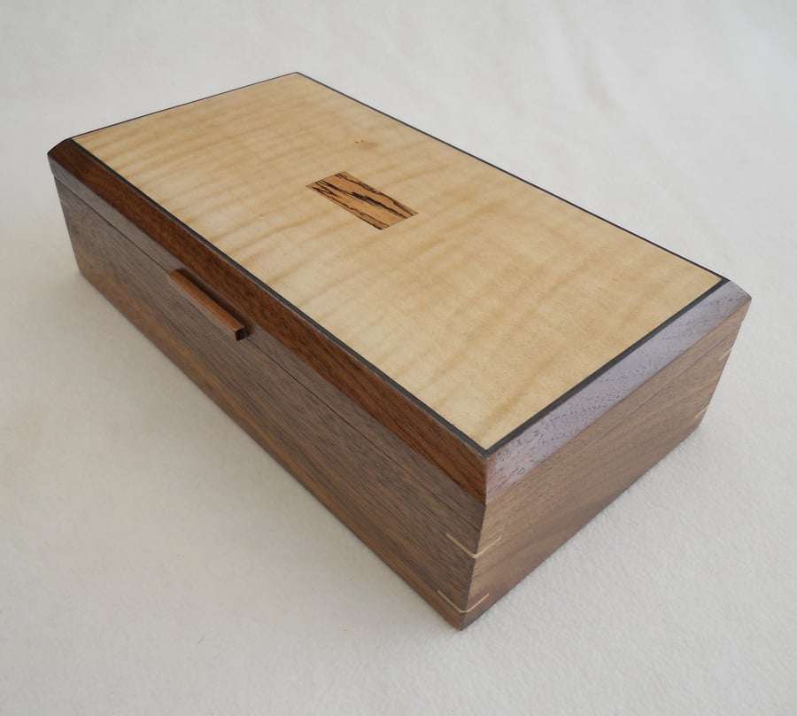 Jewellery Box - Solid Walnut and Sycamore