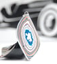 Vintage Dodge fordite pendant - free form shape - Image 1